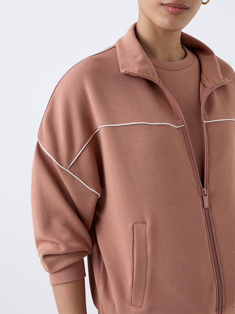 LOV Light Brown Solid Jacket