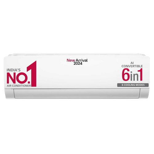 LG TS 6 in 1 Convertible 1.5 Ton 5 Star Dual Inverter Split AC with AI Technology (Copper Condenser, TS-Q19ANZE.AMLG)