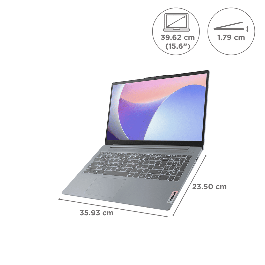 Lenovo IdeaPad Slim 3 15IAH8 Intel Core i5 12th Gen Thin & Light Laptop (16GB, 512GB SSD, Windows 11 Home, 15.6 inch Full HD IPS Display, MS Office 2024, Arctic Grey, 1.62 KG)