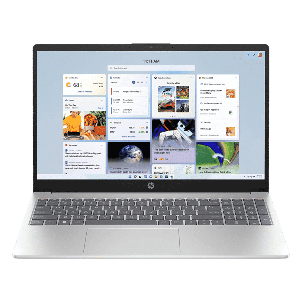 HP 15-fc0154AU AMD Ryzen 3 Thin & Light Laptop (8GB, 512GB SSD, Windows 11 Home, 15.6 inch Full HD Display, MS Office Home, Natural Silver, 1.59 KG)