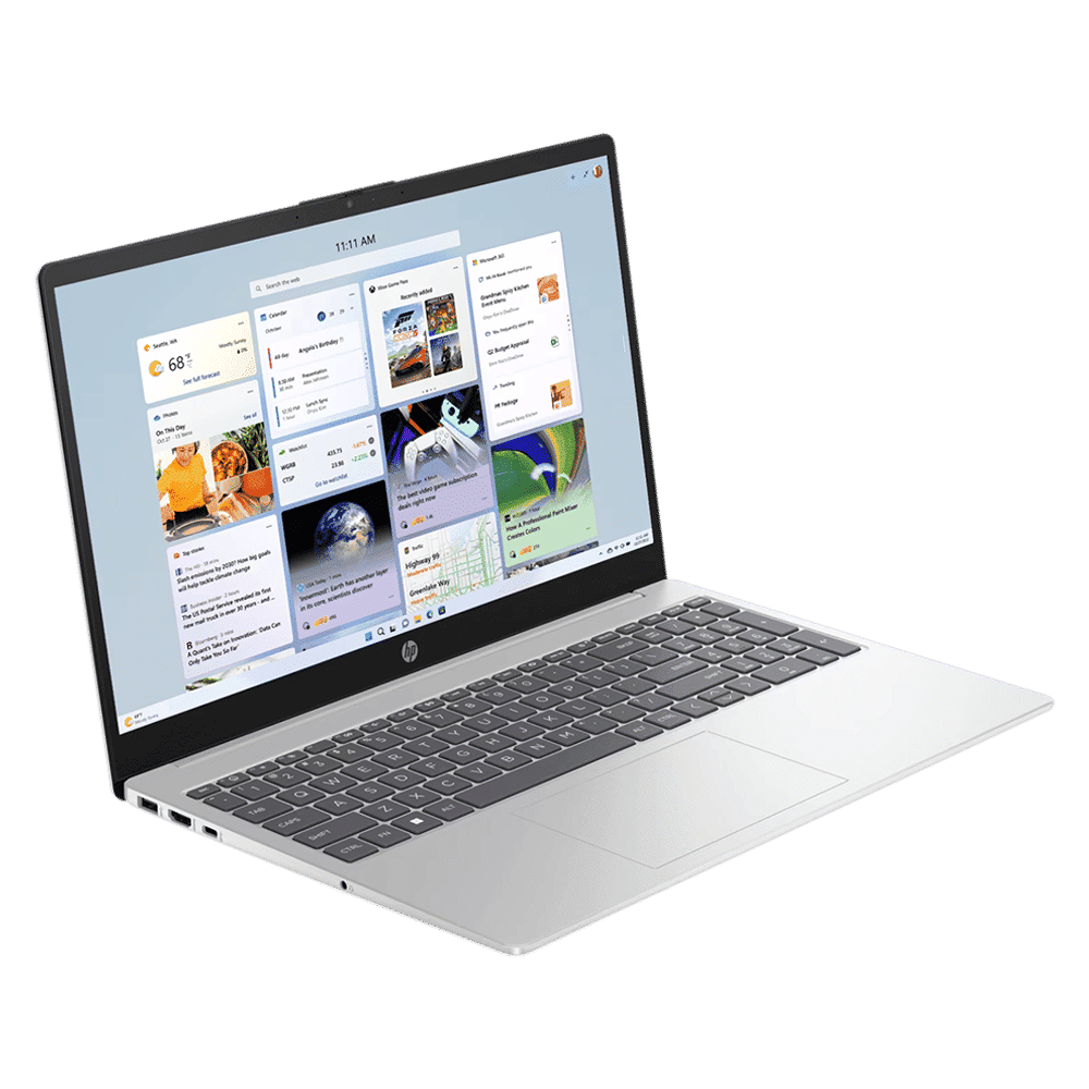 HP 15-fc0154AU AMD Ryzen 3 Thin & Light Laptop (8GB, 512GB SSD, Windows 11 Home, 15.6 inch Full HD Display, MS Office Home, Natural Silver, 1.59 KG)