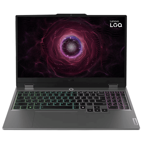 Lenovo LOQ 15ARP9 AMD Ryzen 5 Gaming Laptop (24GB, 512GB SSD, Windows 11 Home, 4GB Graphics, 15.6 inch 144 Hz Full HD IPS Display, NVIDIA GeForce RTX 3050A, MS Office Home 2024, Luna Grey, 2.38 KG)