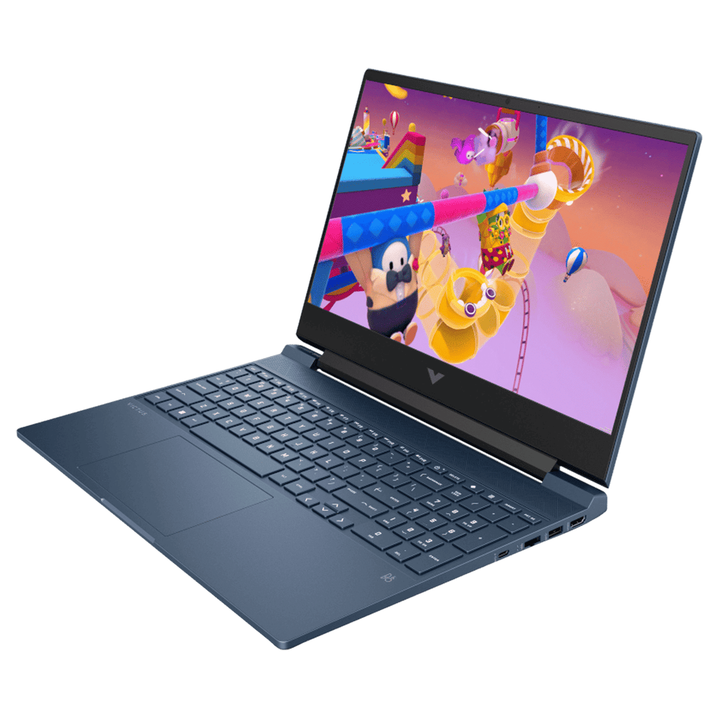 HP Victus 15-fb3124AX AMD Ryzen 7 Gaming Laptop (16GB, 512GB SSD, Windows 11 Home, 6GB Graphics, 15.6 inch 144 Hz Full HD Display, NVIDIA GeForce RTX 4050, MS Office Home 2024, Performance Blue, 2.29 KG)