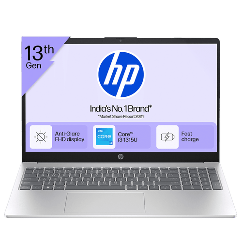HP 15-fd0691TU Thin & Light Laptop (12GB RAM, 512GB SSD, Windows 11 Home, 15.6 inch Full HD Display, Natural Silver, 1.59 KG)