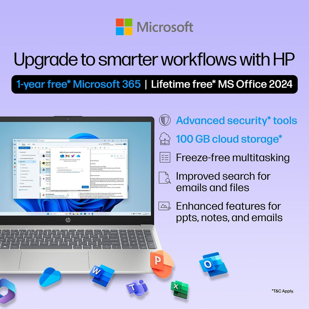 HP 15-fd0691TU Thin & Light Laptop (12GB RAM, 512GB SSD, Windows 11 Home, 15.6 inch Full HD Display, Natural Silver, 1.59 KG)