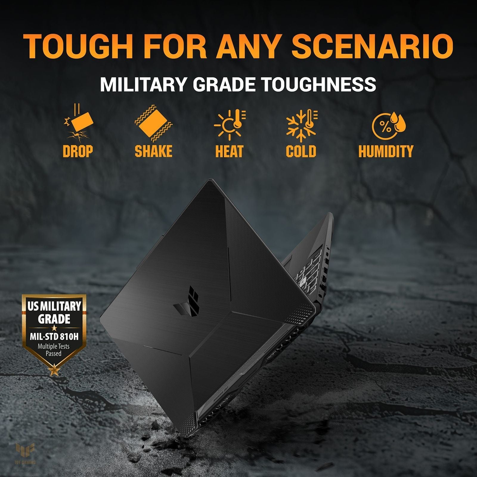 ASUS TUF FA506NCG-HN200WS AMD Ryzen 7 Gaming Laptop (16GB, 512GB SSD, Windows 11 Home, 4GB Graphics, 15.6 inch 144 Hz WUXGA Full HD Display, NVIDIA GeForce RTX 3050, MS Office Home 2024, Graphite Black, 2.3 KG)
