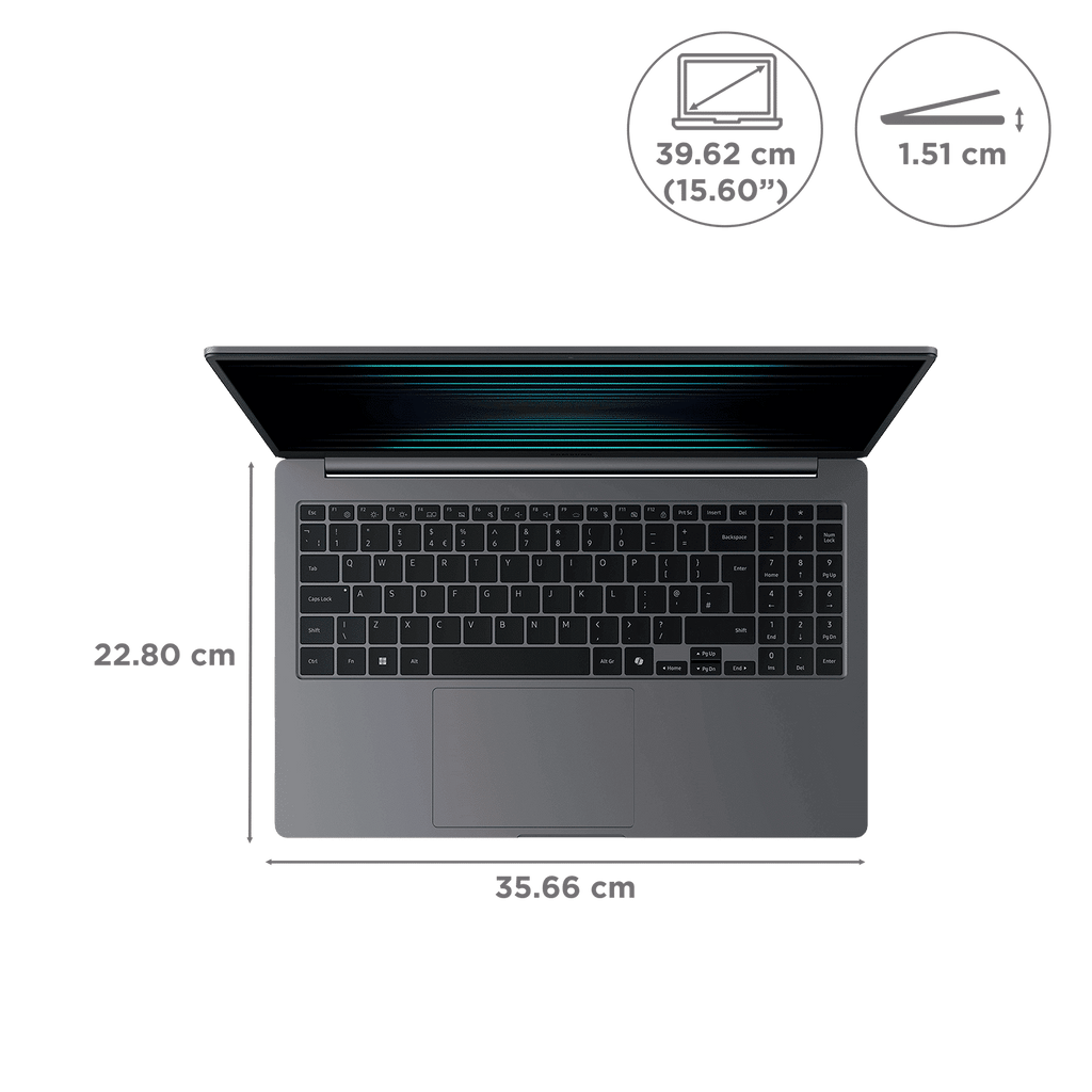 SAMSUNG Galaxy Book5 Intel Core Ultra 5 Thin & Light Laptop (16GB, 512GB SSD, Windows 11 Home, 15.6 inch Full HD IPS Display, MS Office Home 2024, Gray, 1.55 KG)