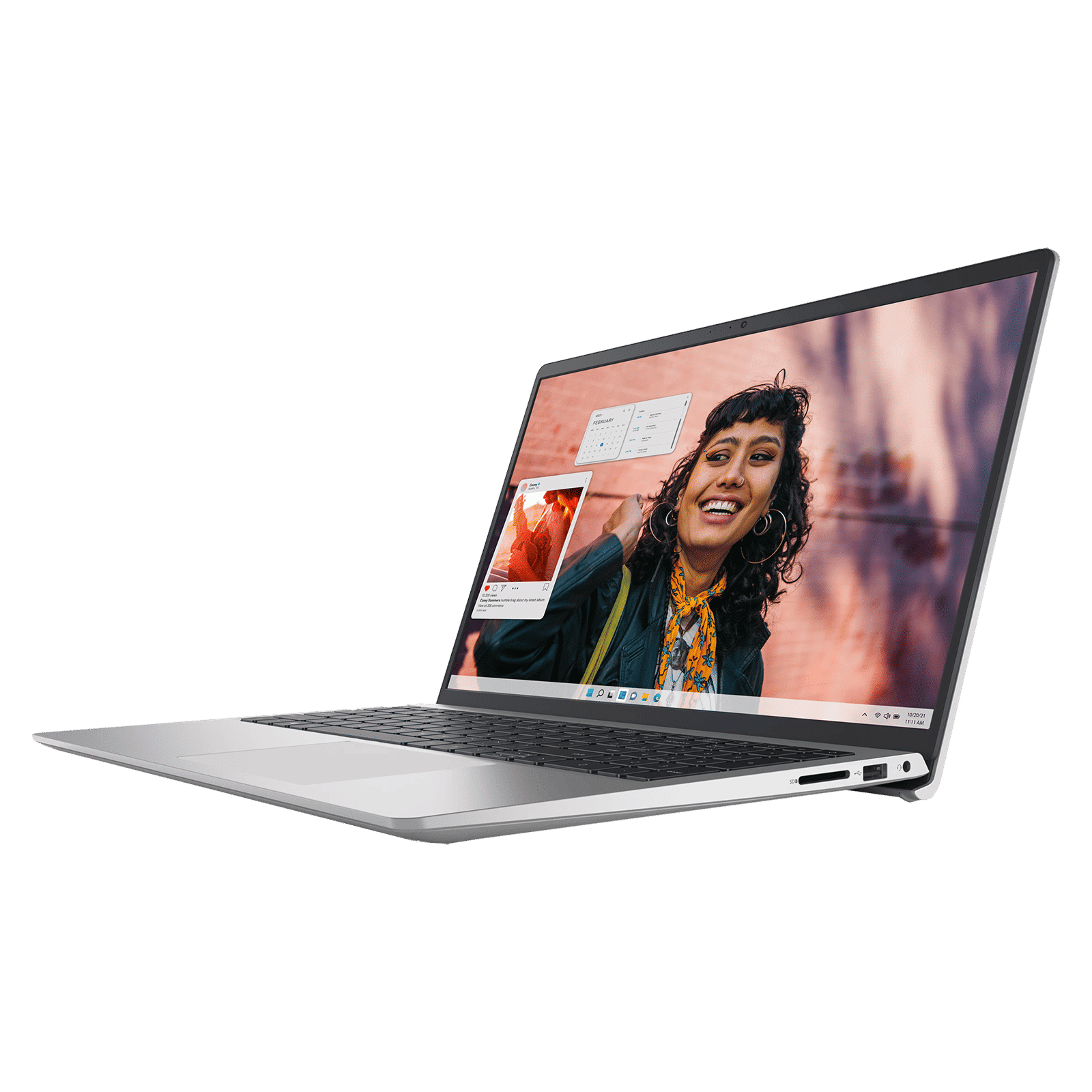 DELL DC 15250 Intel Core 3 Thin & Light Laptop (8GB, 512GB SSD, Windows 11, 15.6 inch Full HD Display, MS Office Home 2024, Platinum Silver, 1.66 KG)