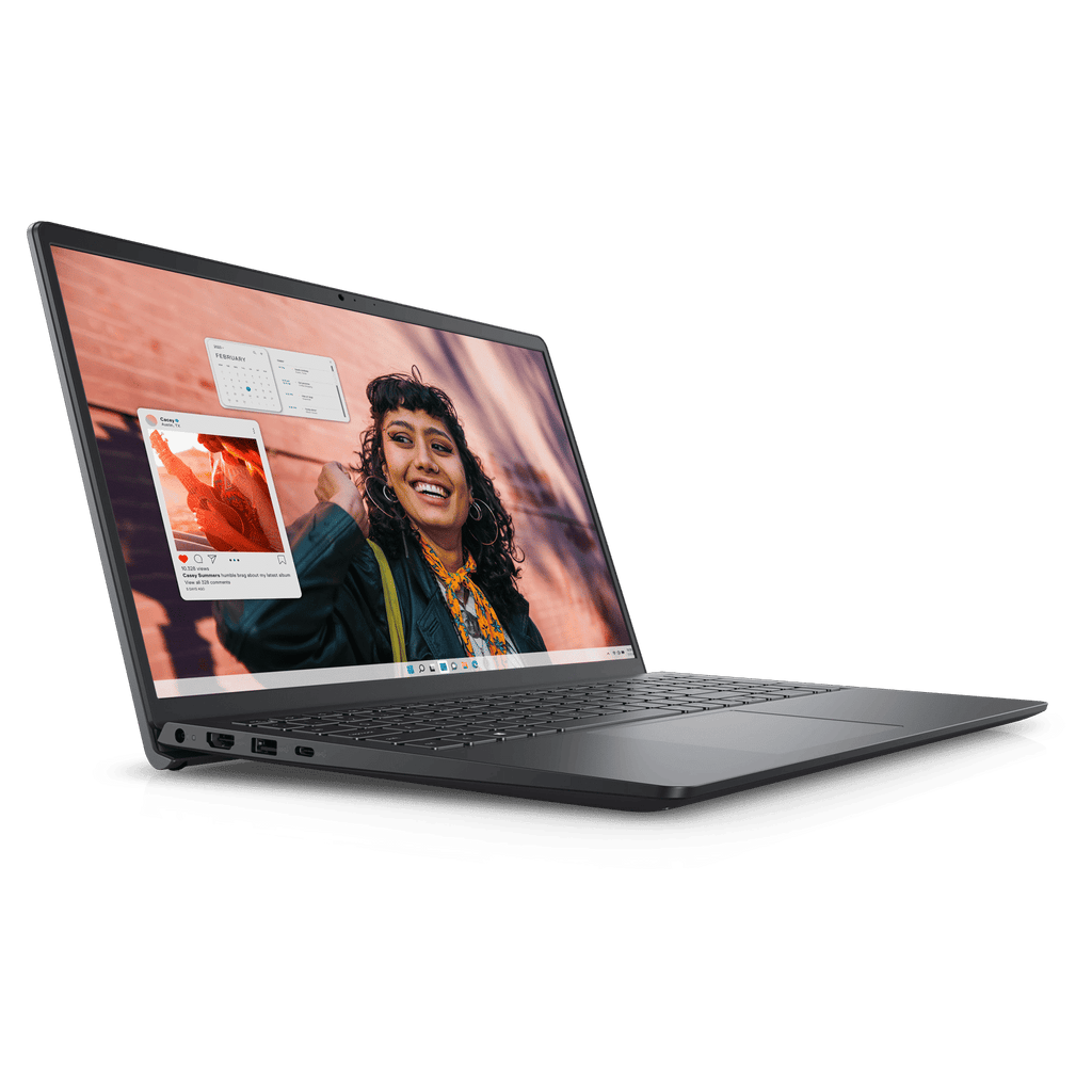 DELL DC 15250 Intel Core 3 Thin & Light Laptop (8GB, 512GB SSD, Windows 11, 15.6 inch Full HD IPS Display, MS Office Home 2024, Carbon Black, 1.66 KG)