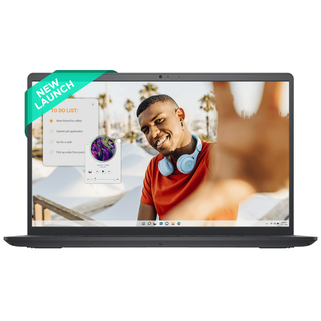 DELL DC15255 AMD Ryzen 3 Thin & Light Laptop (8GB, 512GB SSD, Windows 11, 15.6 inch Full HD IPS Display, MS Office Home 2024, Carbon Black, 1.66 KG)