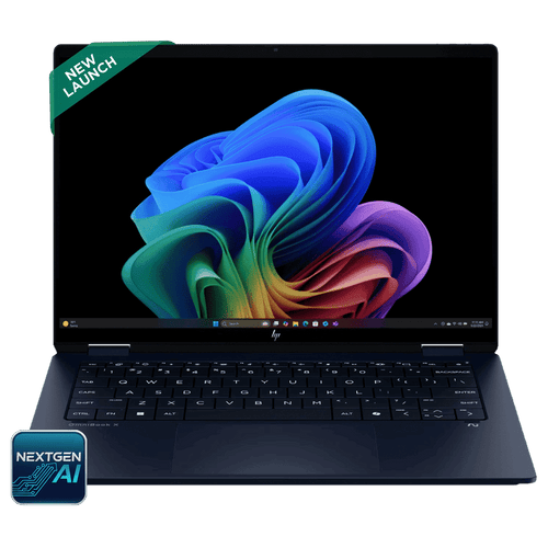 HP OmniBook X Flip 14-fm0100TU Intel Core Ultra 7 Touchscreen 2-in-1 Laptop (16GB, 1TB SSD, Windows 11 Home, 14 inch OLED Display, MS Office Home 2024, Atmospheric Blue, 1.38 KG)