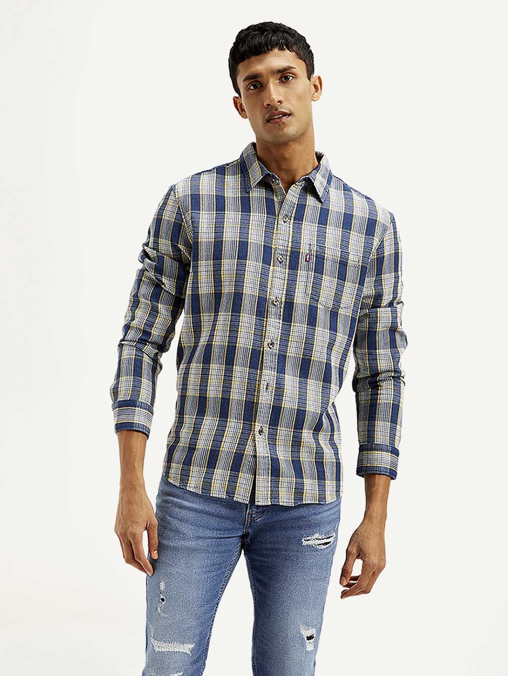 Men's Checkered Slim Fit Shirt