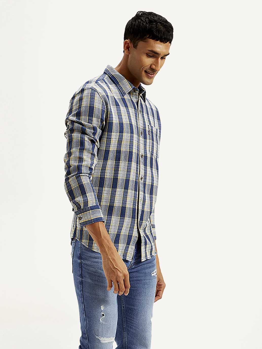 Men's Checkered Slim Fit Shirt
