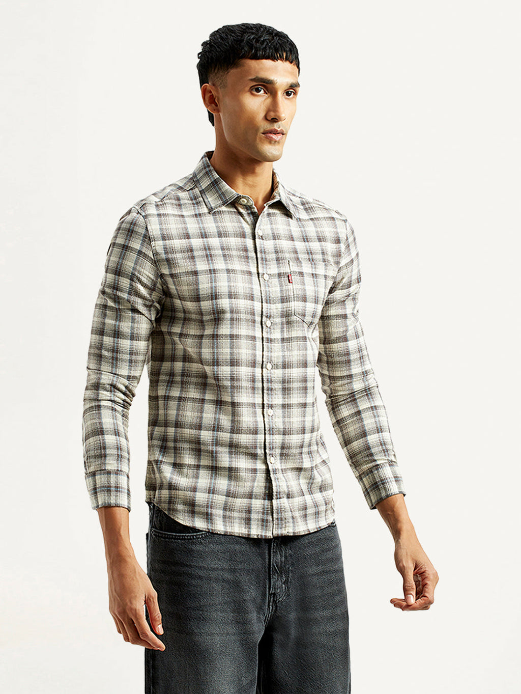 Men's Checkered Multi Color Slim Fit Shirt