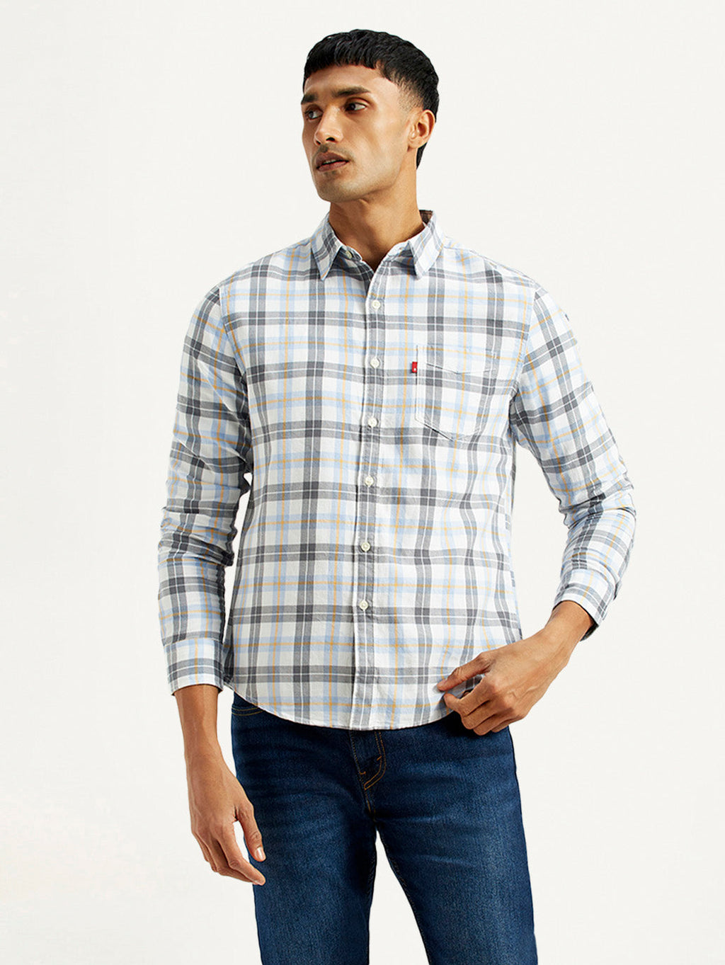Men's Checkered Multi Color Slim Fit Shirt