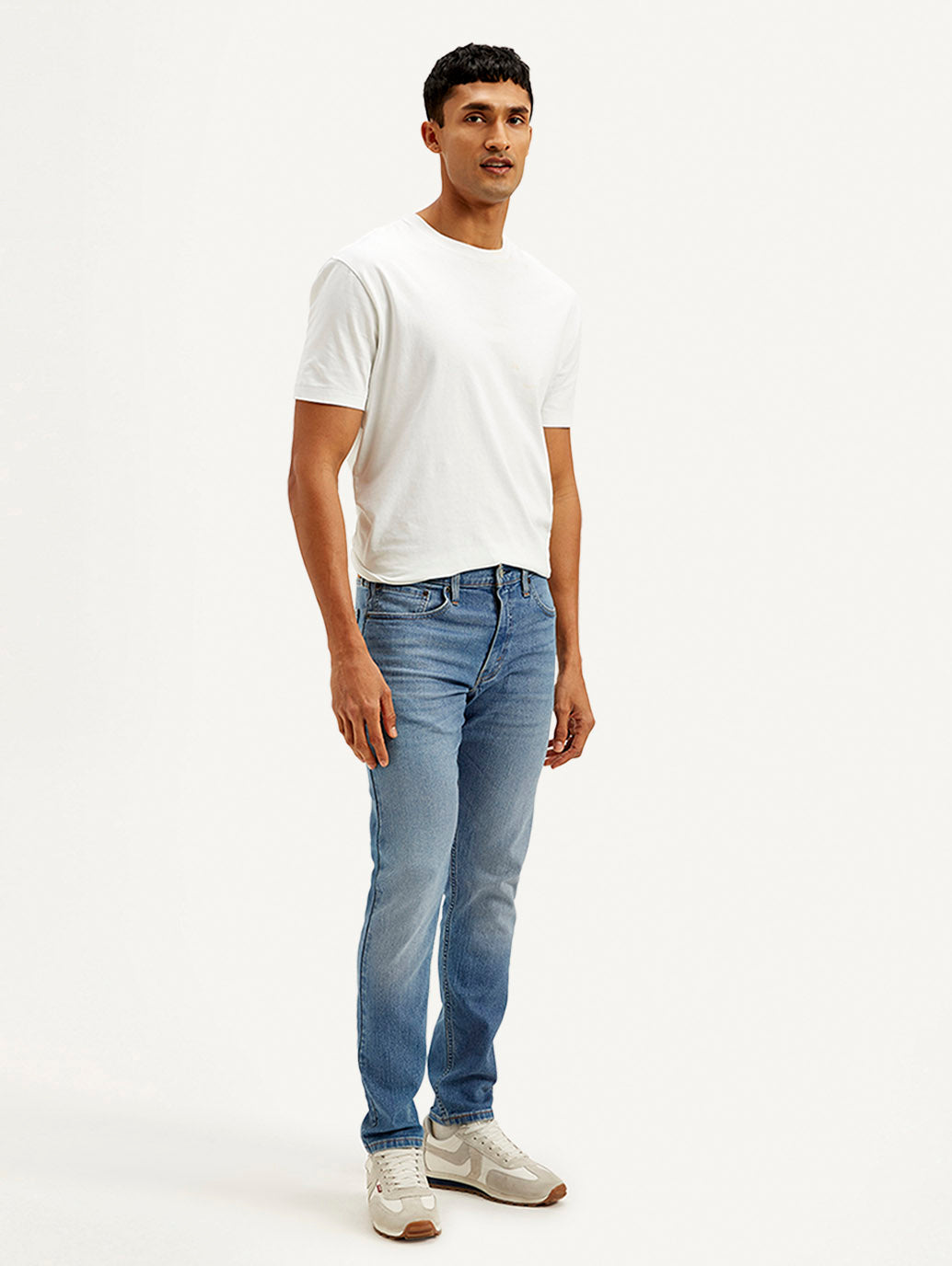Men's 512 Navy Blue Slim Tapered Fit Mid Rise Jeans