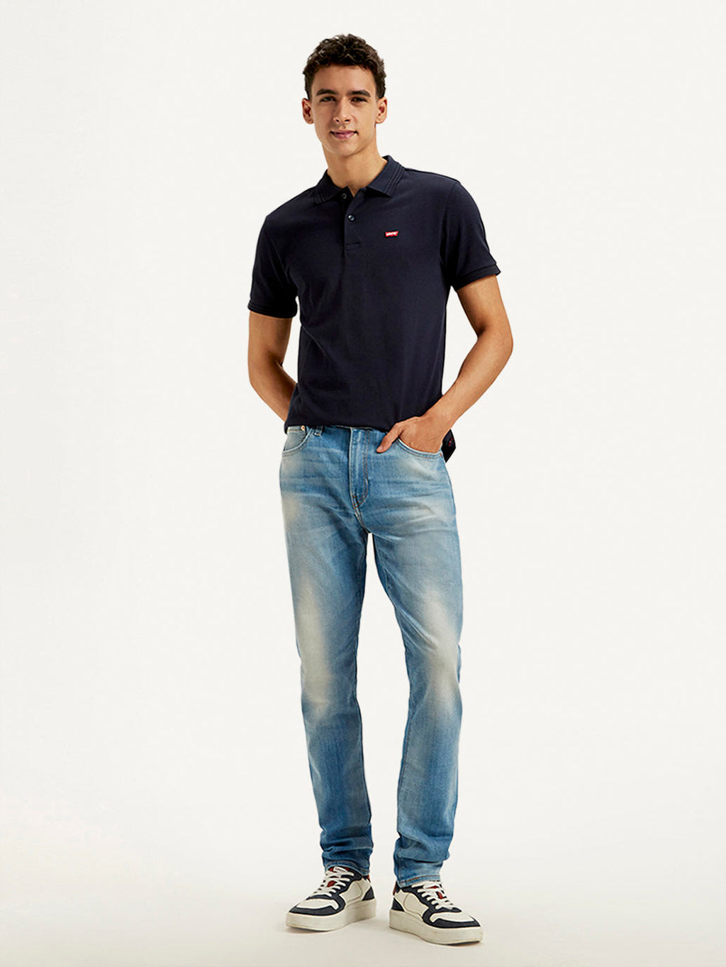 Men's 512 Blue Slim Tapered Fit Mid Rise Jeans