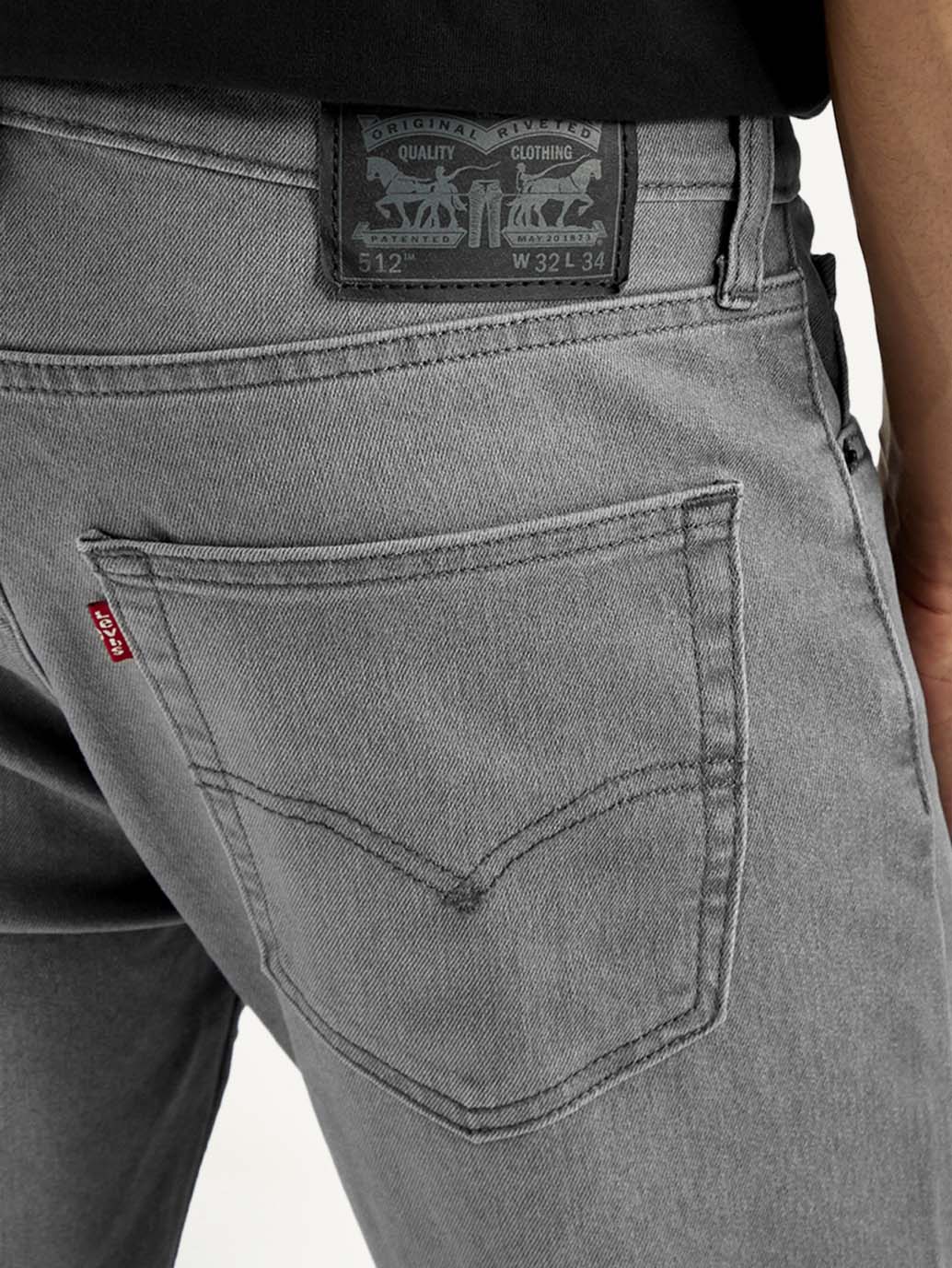 Men's 512 Grey Slim Tapered Fit Mid Rise Jeans