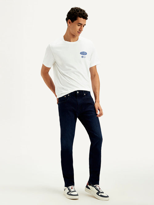 Men's 512 Dark Blue Slim Tapered Fit Mid Rise Jeans
