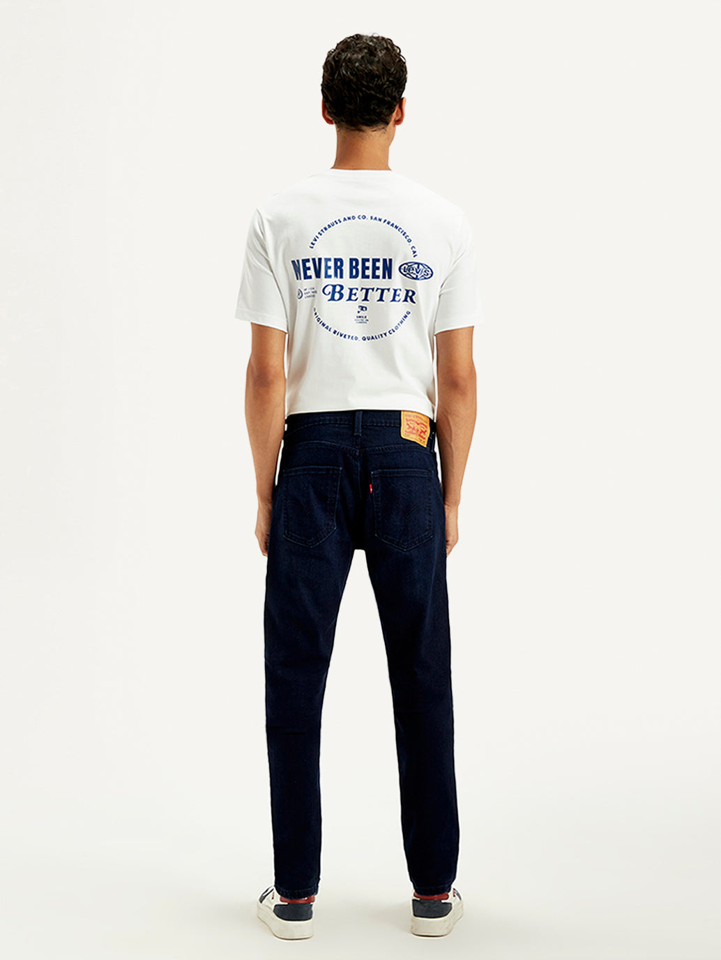 Men's 512 Dark Blue Slim Tapered Fit Mid Rise Jeans