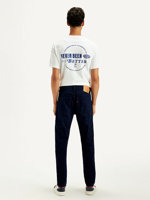 Men's 512 Dark Blue Slim Tapered Fit Mid Rise Jeans