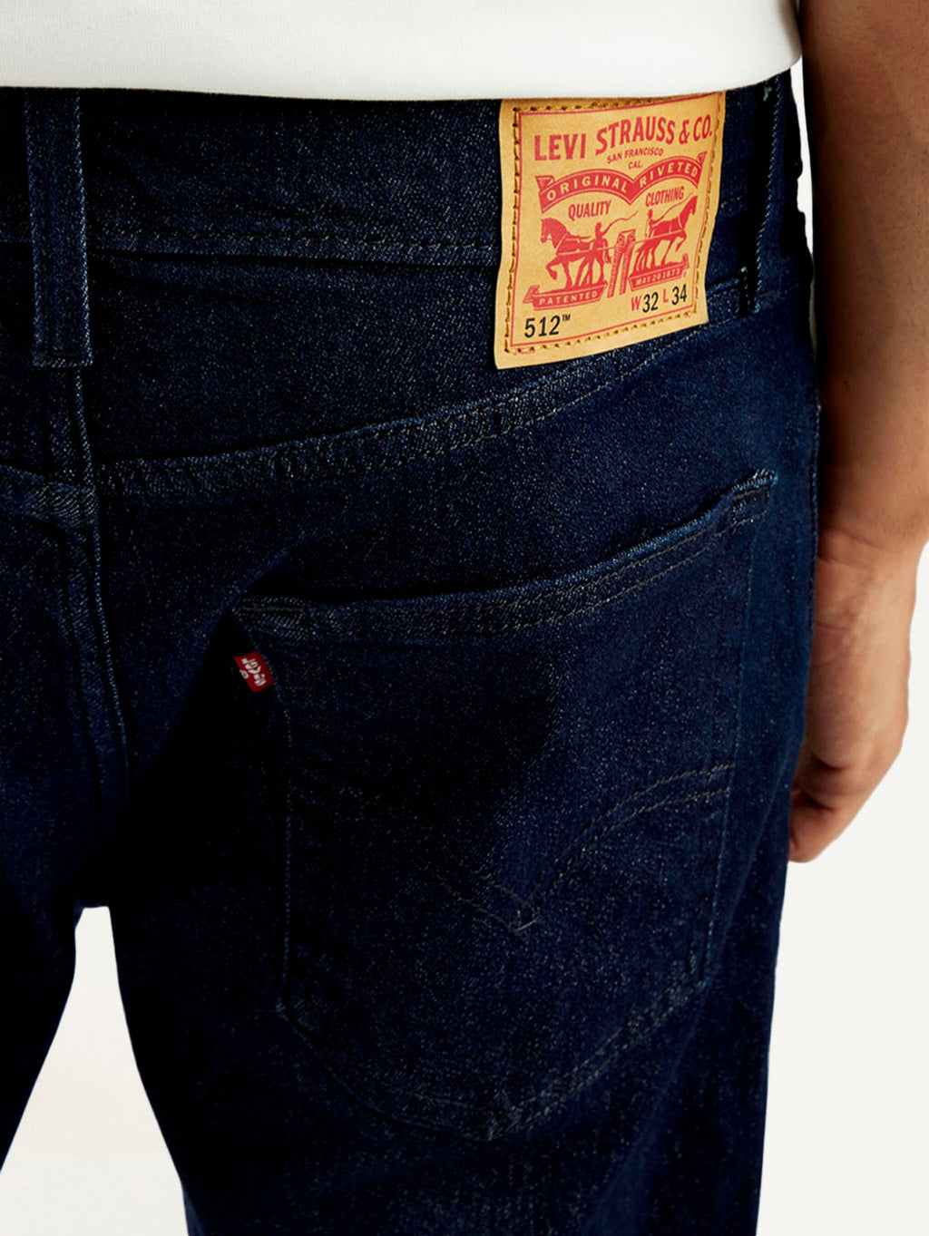 Men's 512 Dark Blue Slim Tapered Fit Mid Rise Jeans