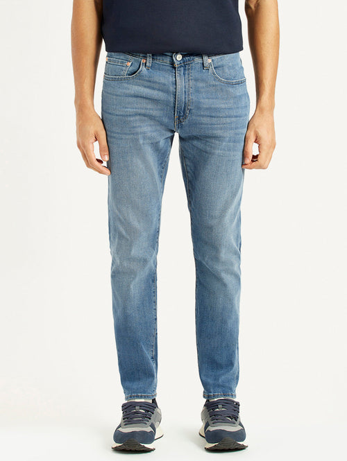 Men's 512 Blue Slim Tapered Fit Mid Rise Selvedge Jeans
