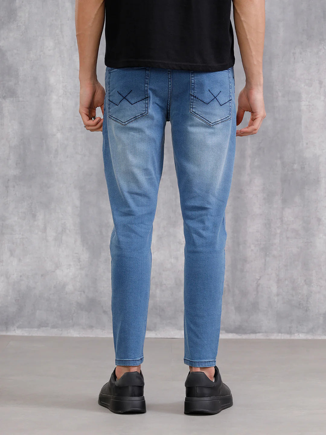 Heavy Washed Lt Blue Jeans I Light Blue