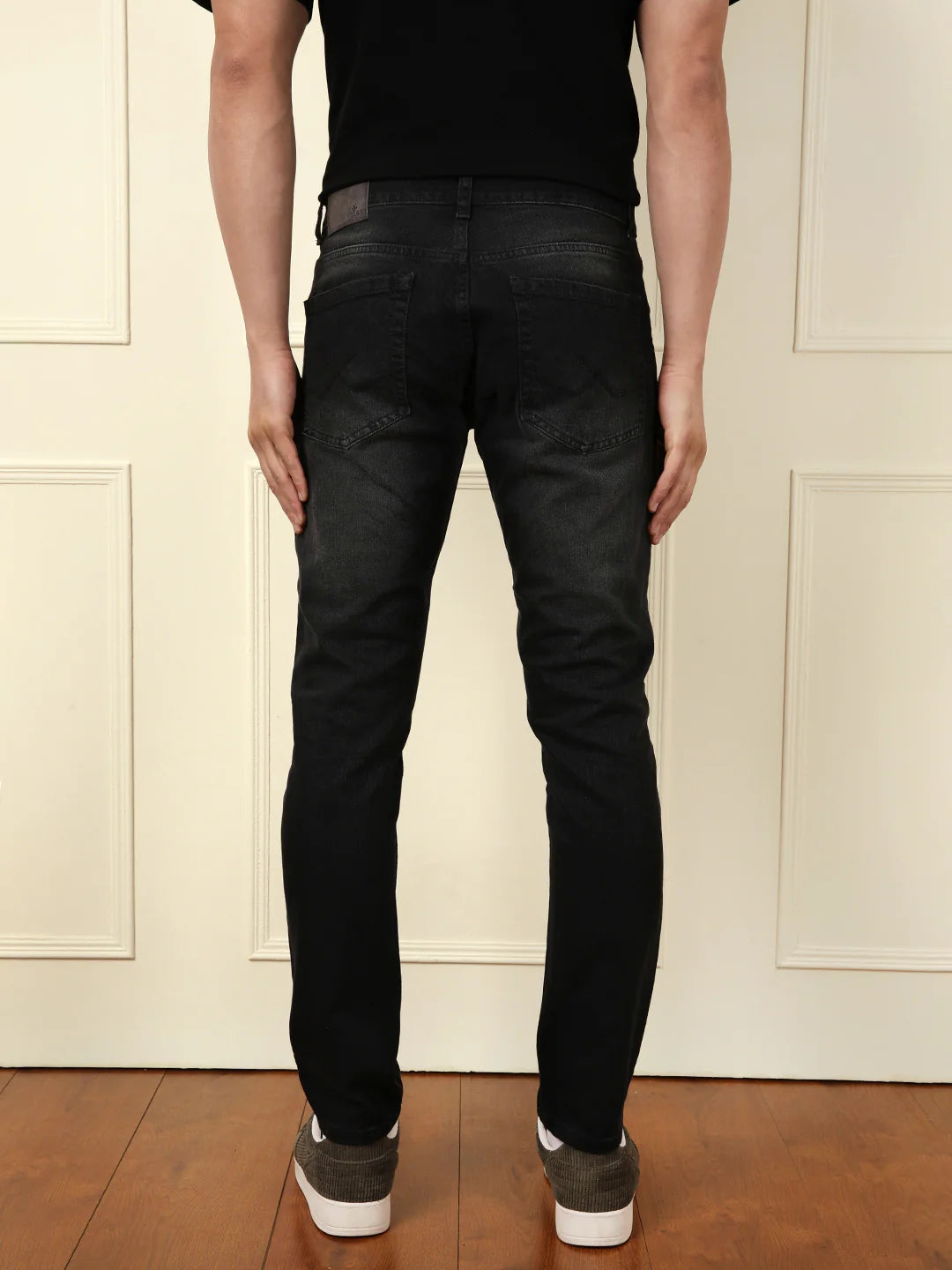 Casual Heavy Fade Slim Fit Jeans | Black