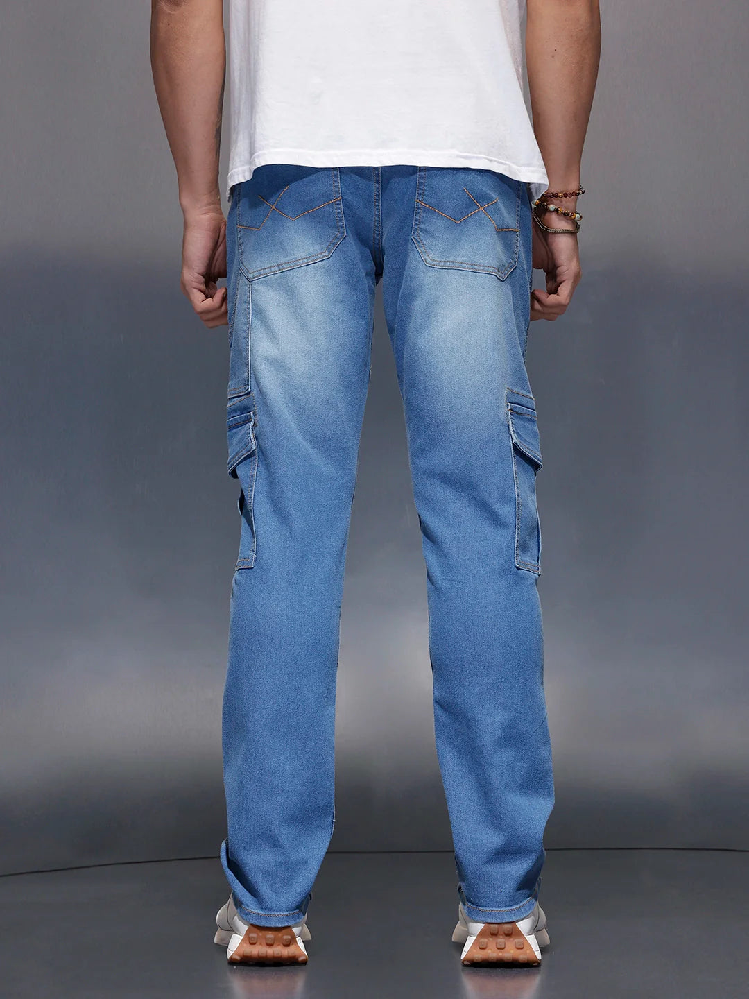 Men's cargo fit cargo denim | Blue