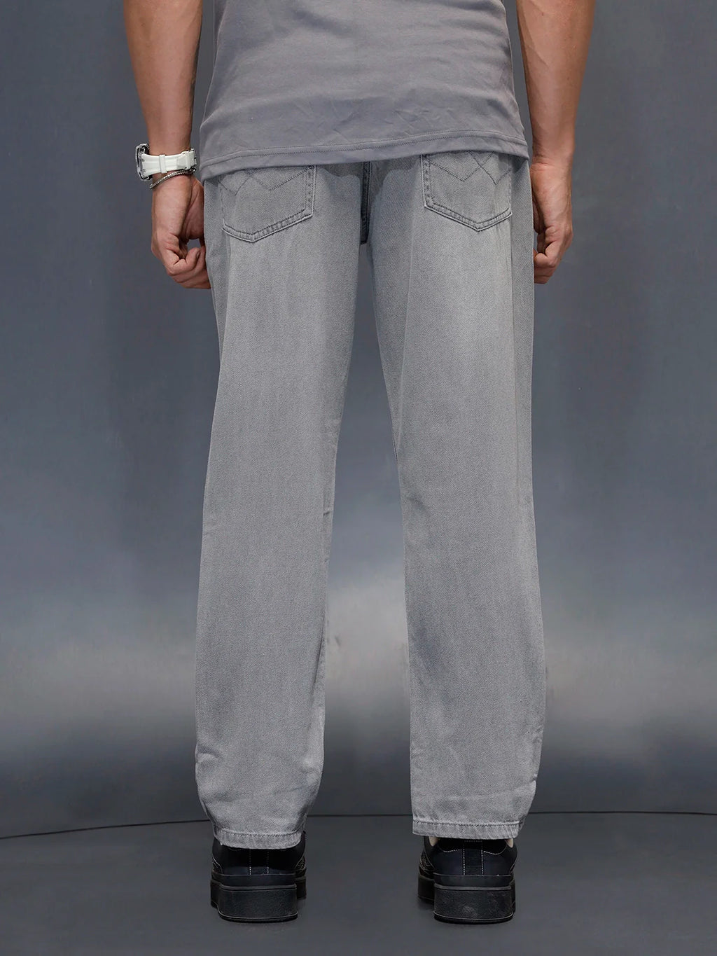 Men's casual anti fit jeans  | Grey