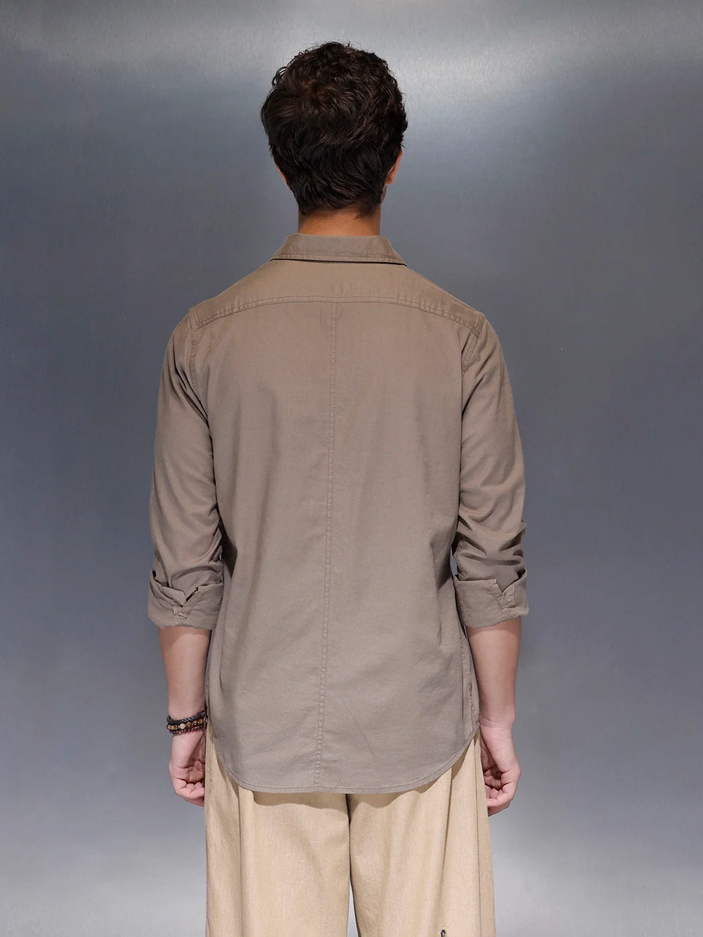 Men's Slim Fit Casual Shirt  |  Dark Grey
