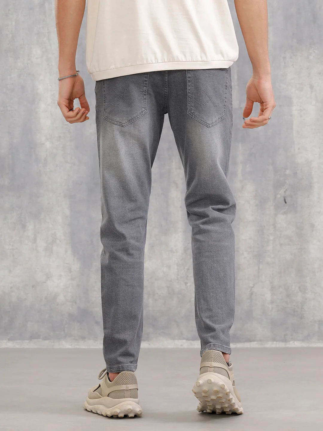 Low Fade Skinny Crop Jeans | Grey