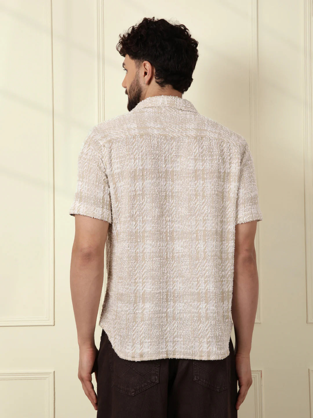 Textured Knit Shirt | Beige