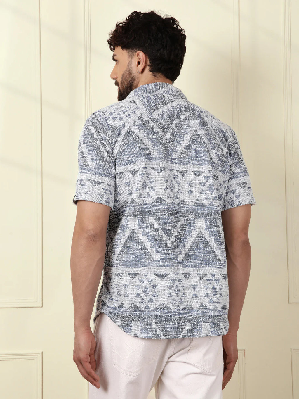 Textured Knit Shirt | Light Blue