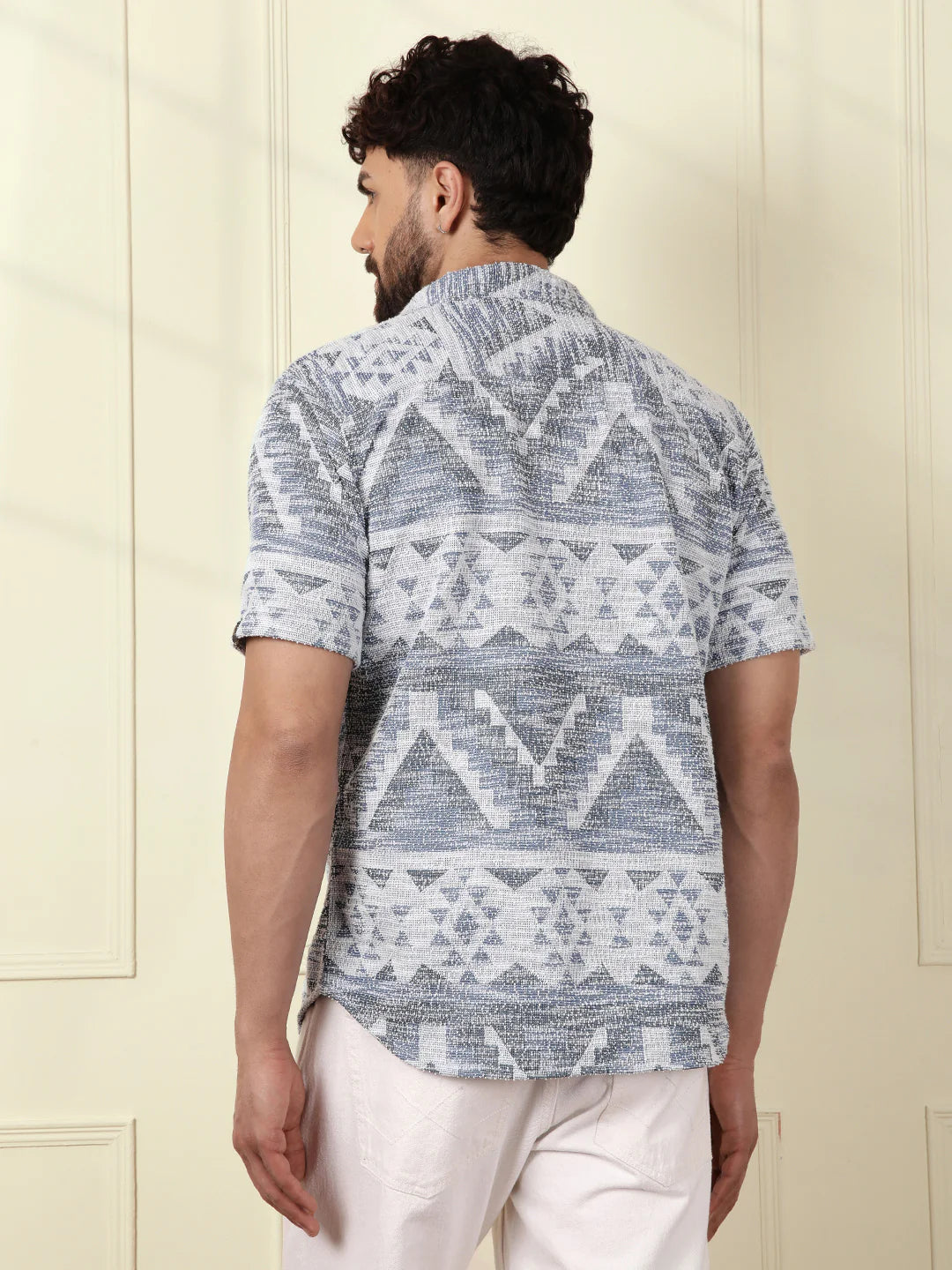 Textured Knit Shirt | Light Blue