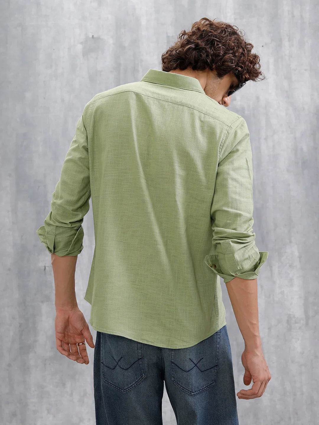 Solid Regular Fit Shirt | Green