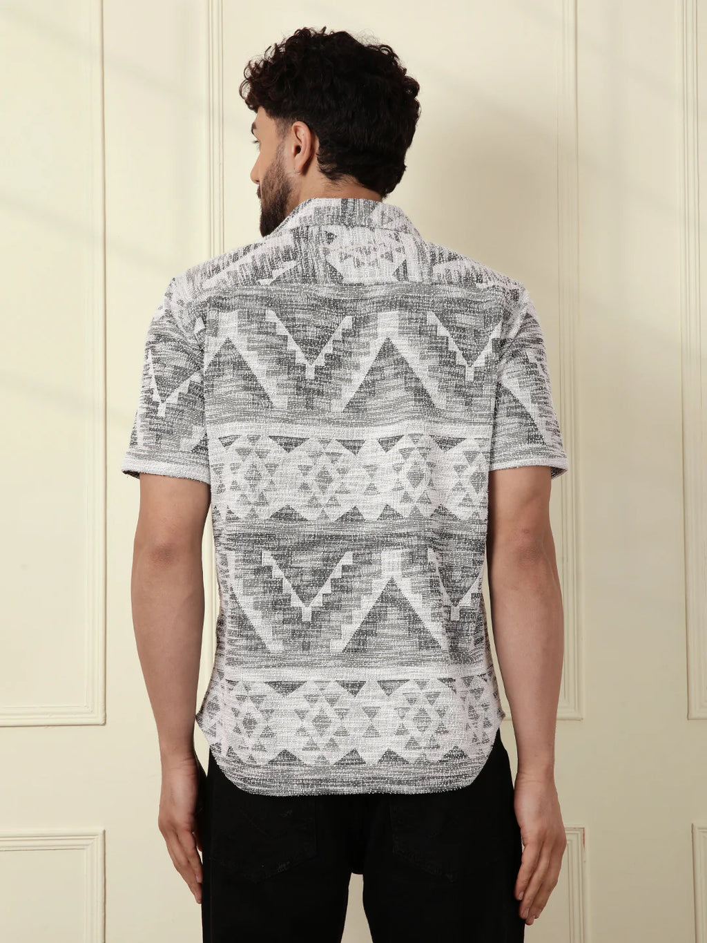 Textured Knit Shirt | Grey