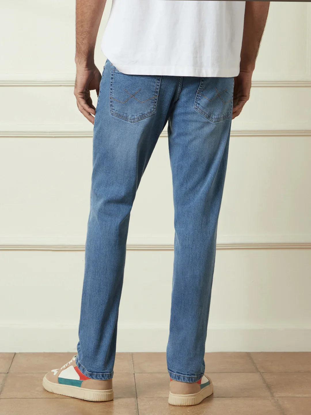 Washed Skinny Crop Jeans | Blue