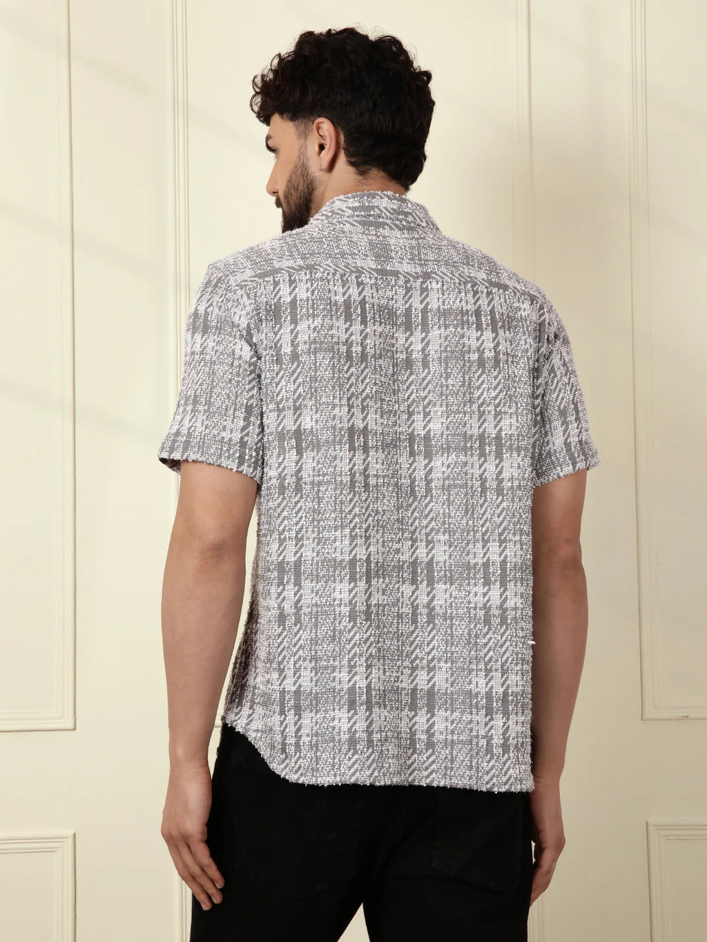 Textured Knit Shirt | Grey