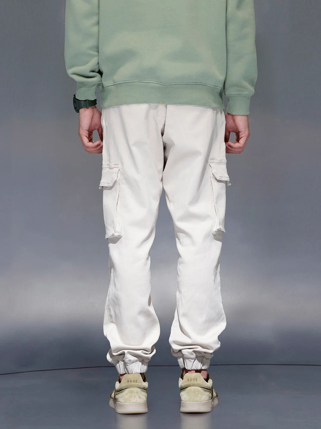 Solid Straight Fit Jogger | Off White