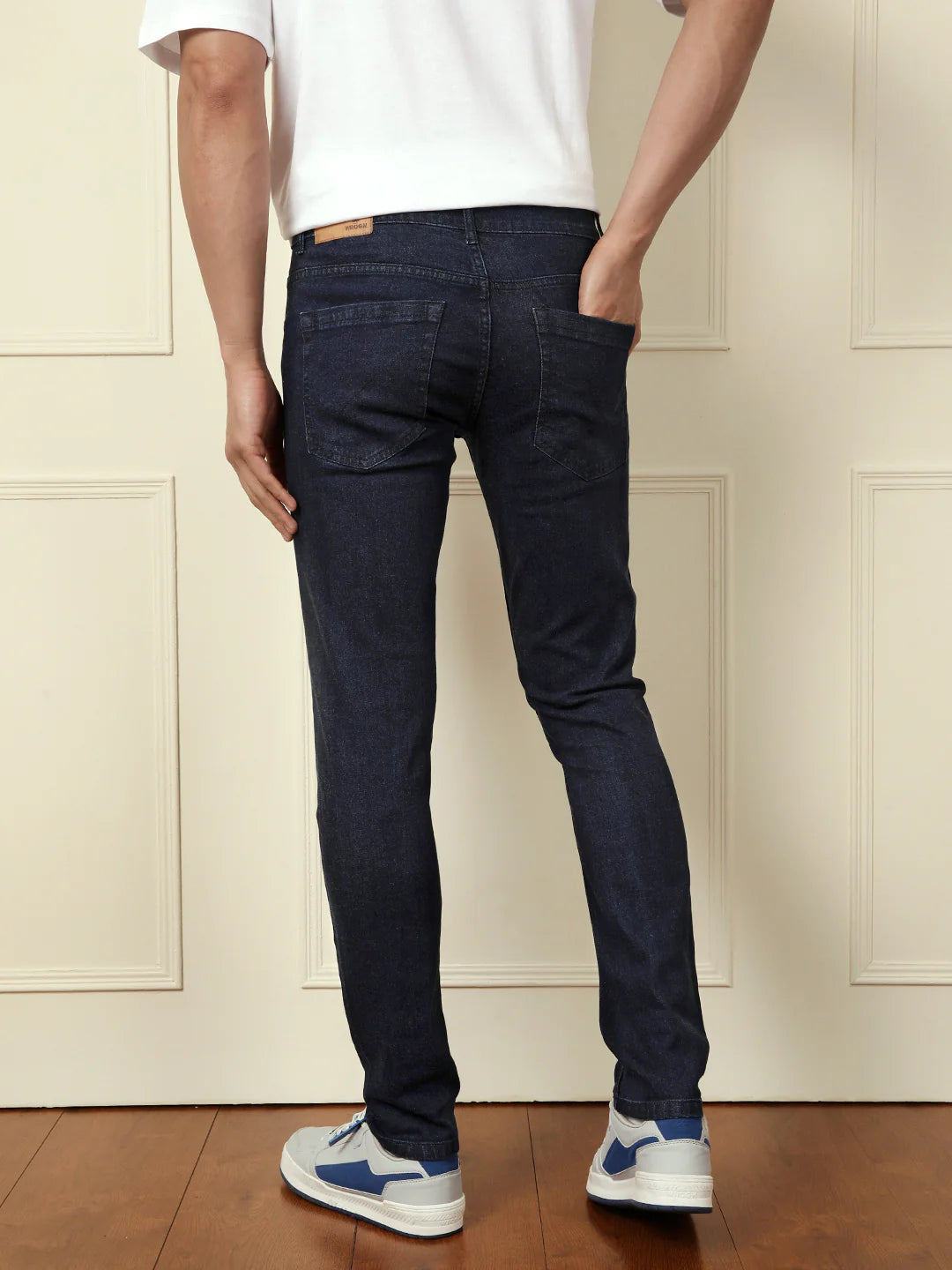 Casual Slim Tapered Jeans | Dark Blue