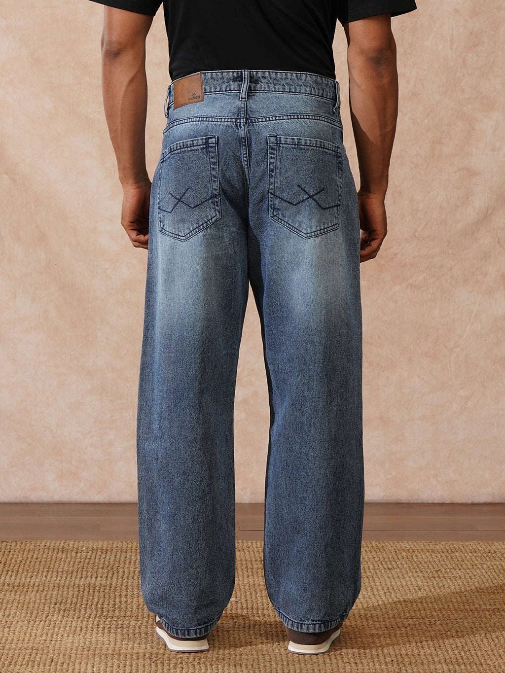 Faded Loose Fit Jeans | Blue