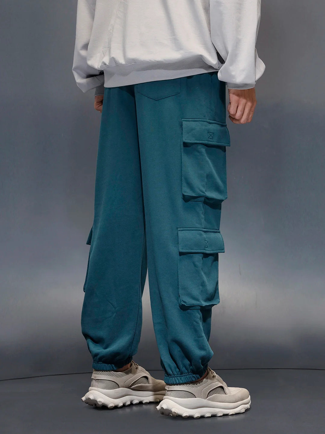 Casual Utility Pocket Joggers for Men  | Green