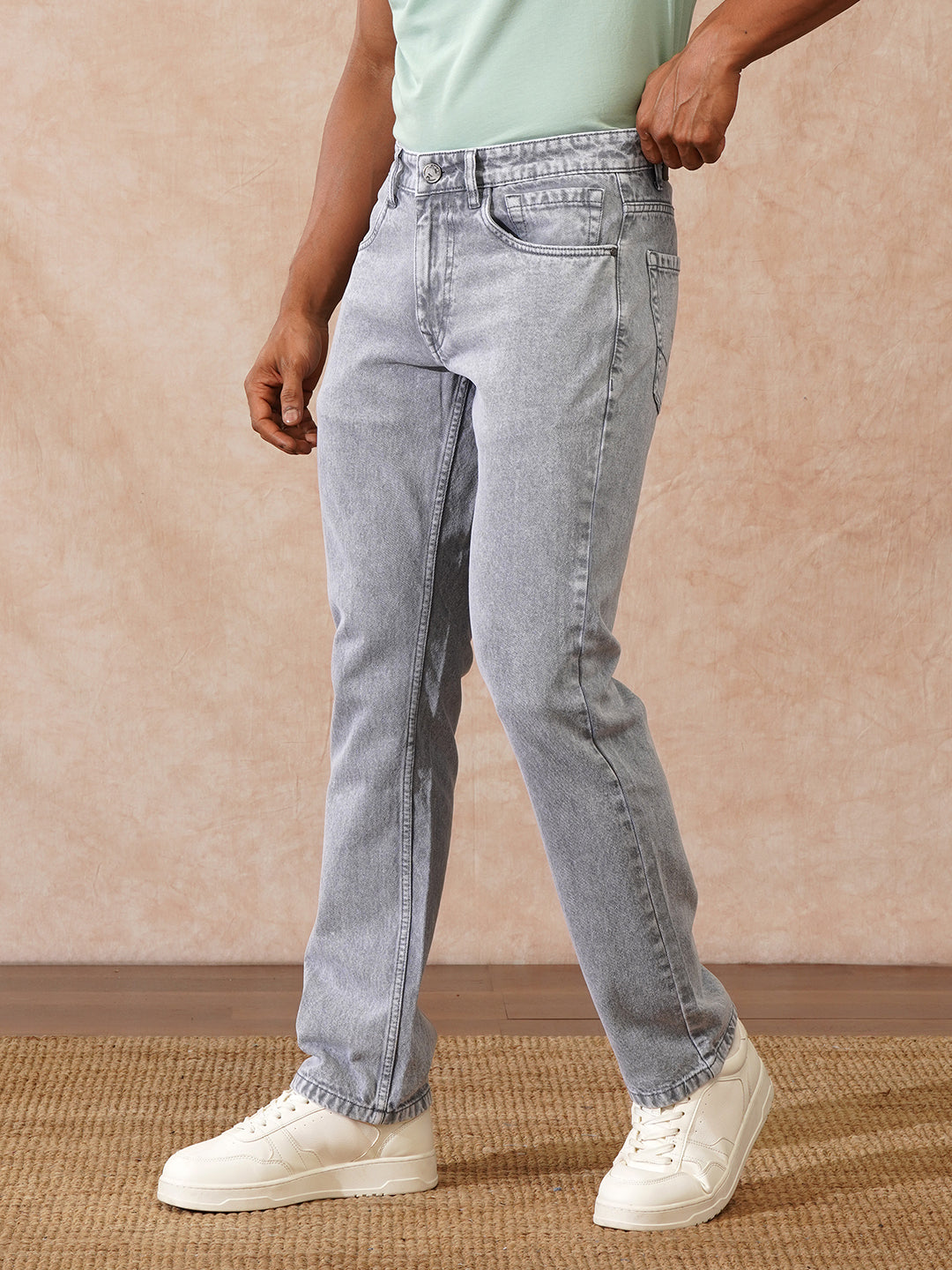 Heavy Fade Straight Fit Jeans | Grey
