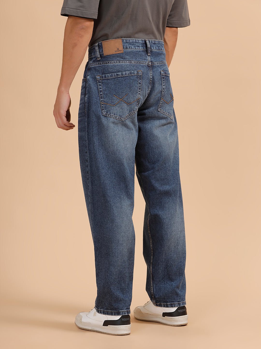 Heavy Fade Loose Fit Jeans | Blue