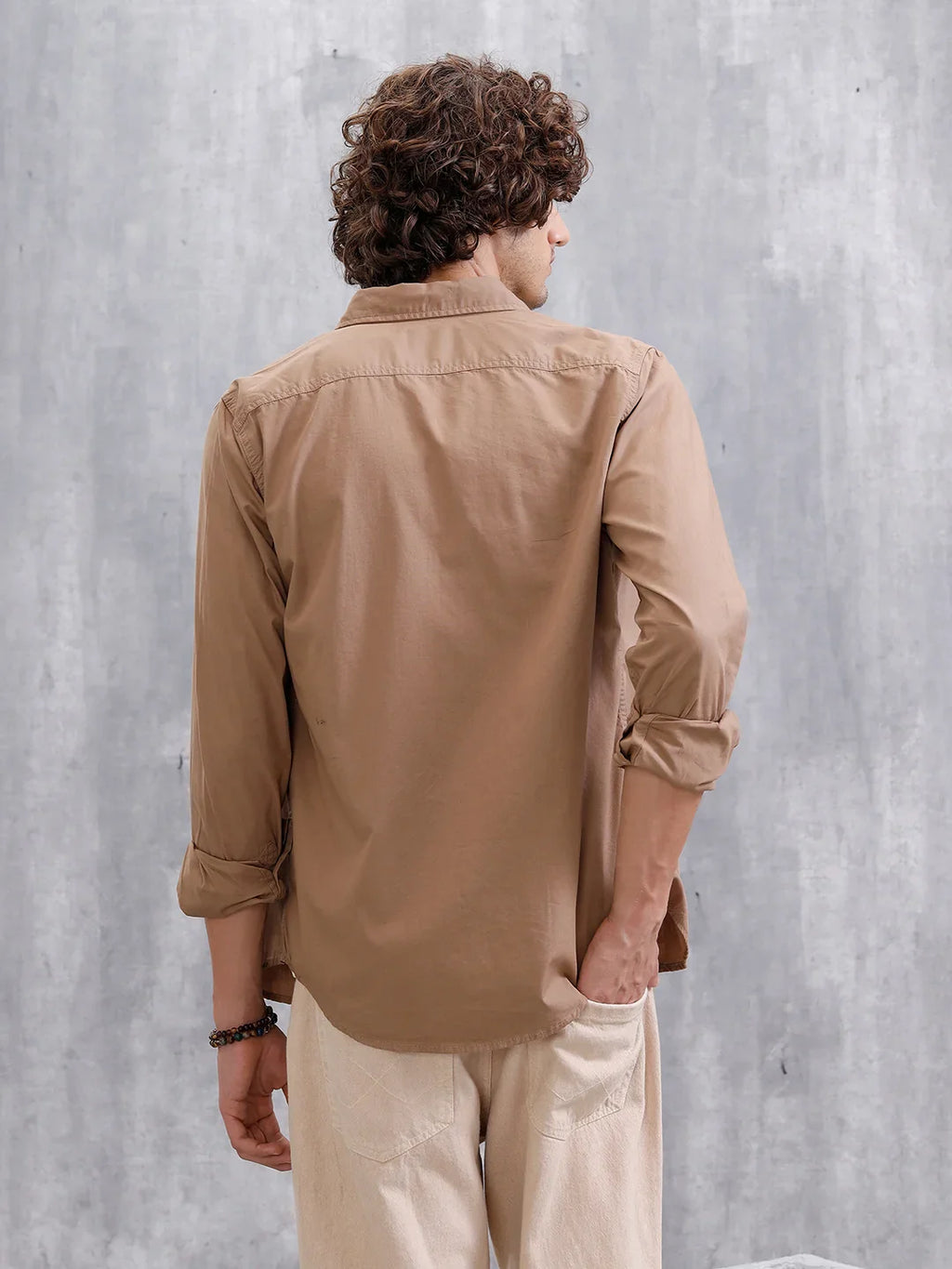 Solid Regular Fit Shirt  | Khaki