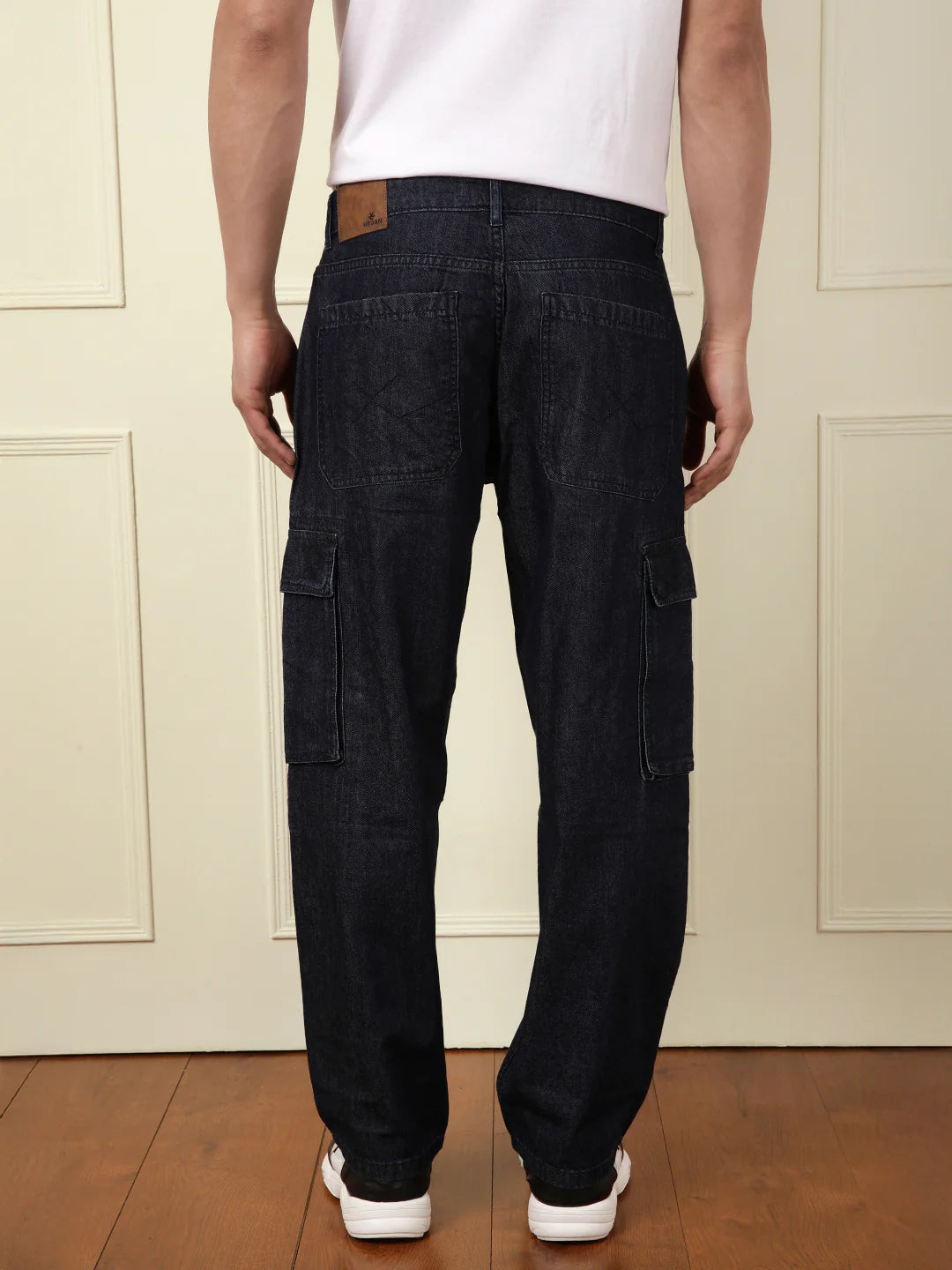 Loose Fit Blue Cargo Jeans
