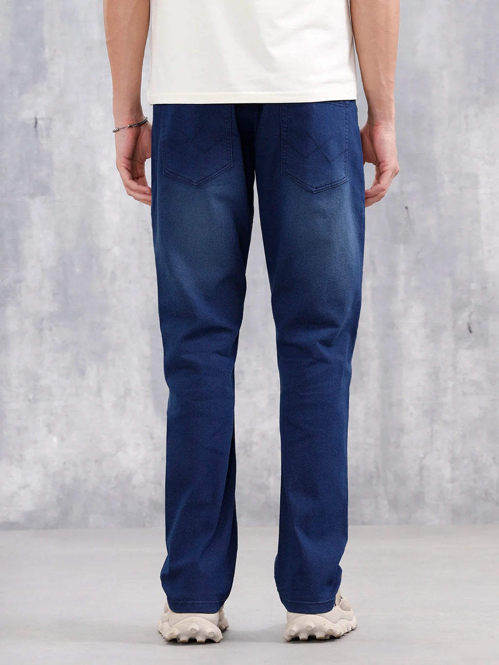 Men's Casual Straight Fit Jeans | Dark Stone