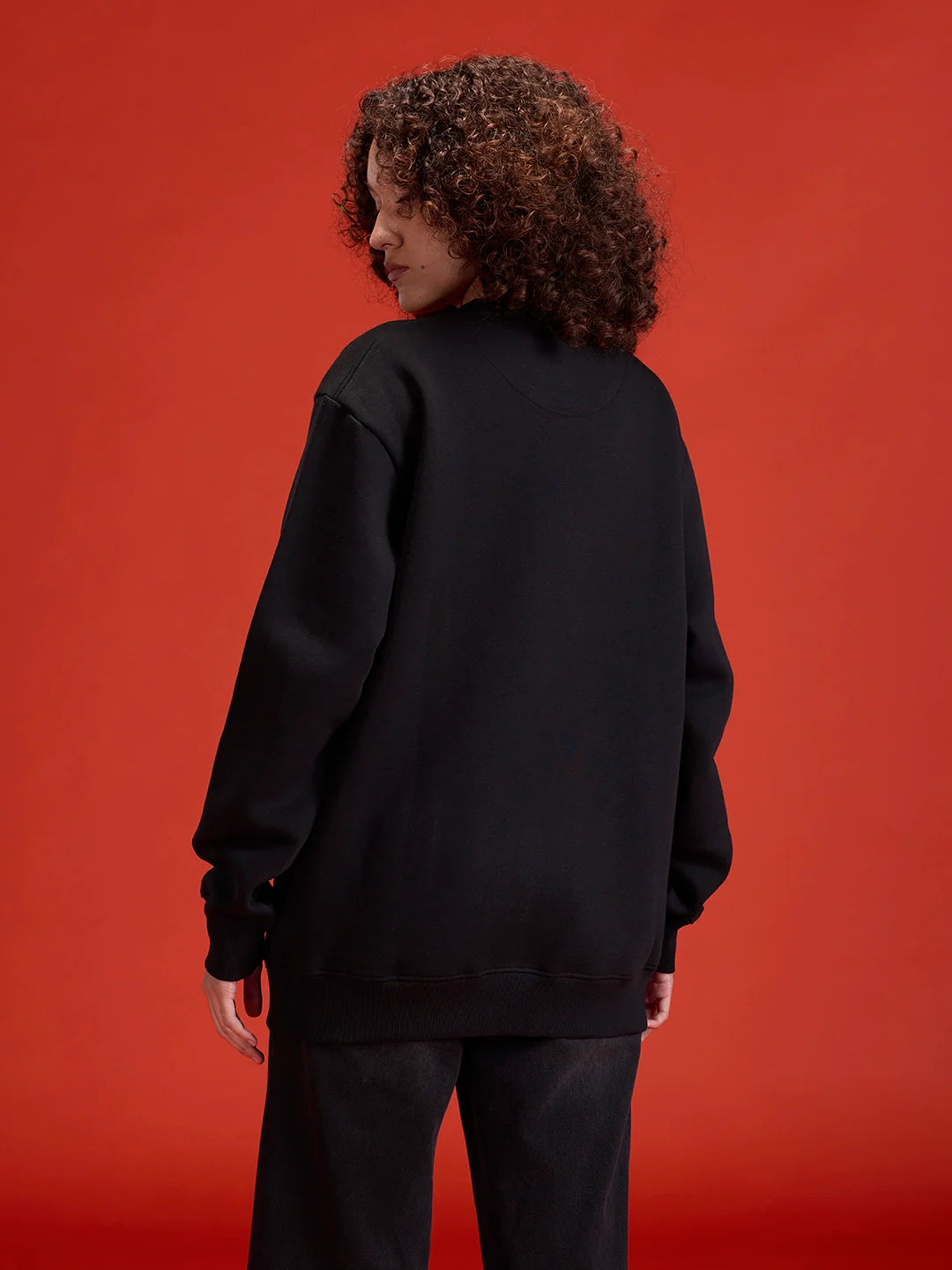 Men's casual comfort fit black sweatshirt | Black